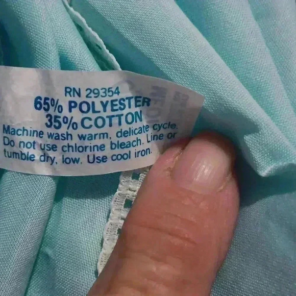 "GLENCRAFT " Vintage Pale Blue Embroidered Ladies Wrap Around Summer Robe Size M - Picture 10 of 10